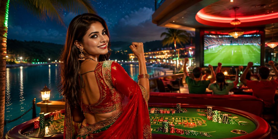 সেন্ট মার্টিনে বেটিং — লাল-সবুজ পটভূমিতে স্পোর্টস বেটিং